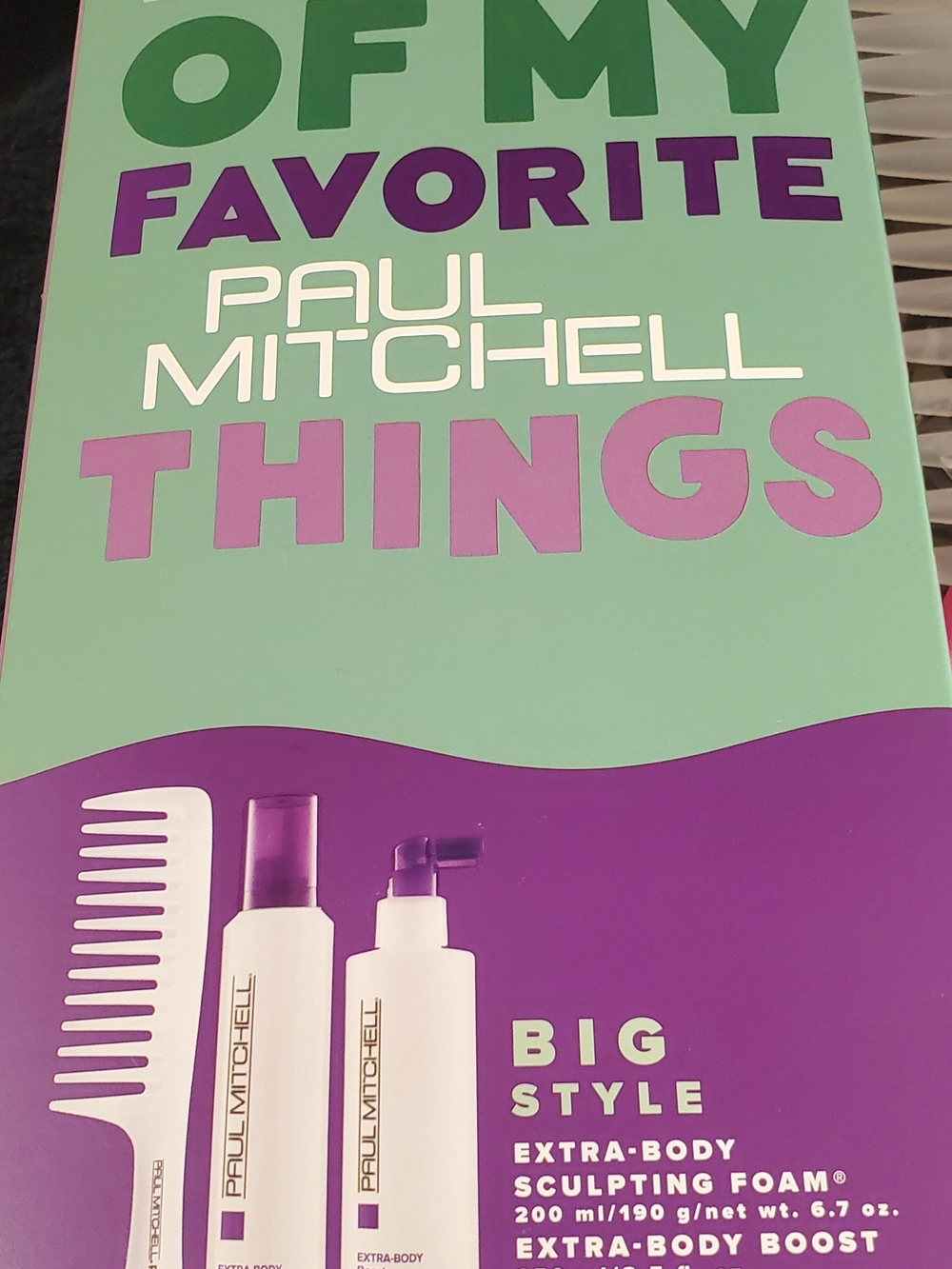 Paul Mitchell Big Style Sculpting Foam & Root Boost Lift + Detangler Comb